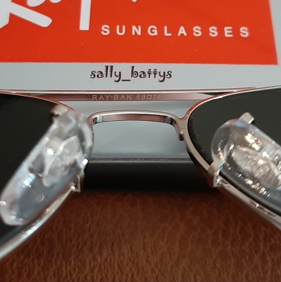 Ray-Ban (Store Display) Aviator Reflective Silver Lenses RB3025 Mirror - Picture 7 of 14